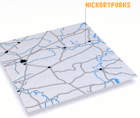 3d view of Hickory Forks