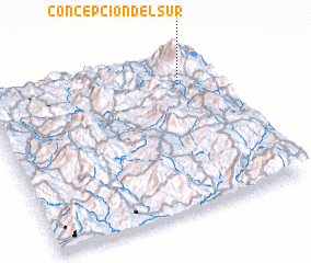 3d view of Concepción del Sur