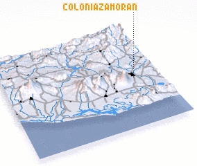 3d view of Colonia Zamorán