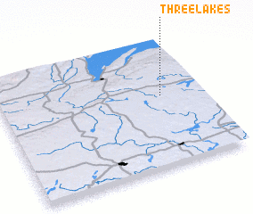 3d view of Three Lakes