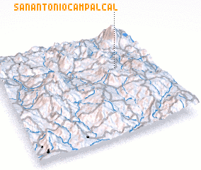 3d view of San Antonio Campalcal