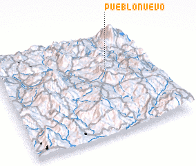 3d view of Pueblo Nuevo