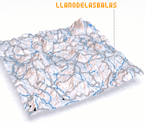 3d view of Llano de Las Balas