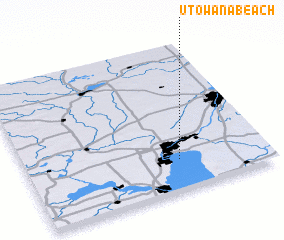 3d view of Utowana Beach