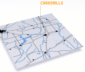 3d view of Cooks Mills