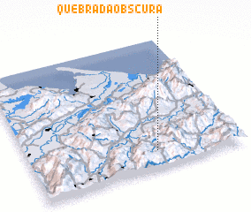 3d view of Quebrada Obscura