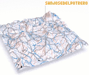 3d view of San José del Potrero