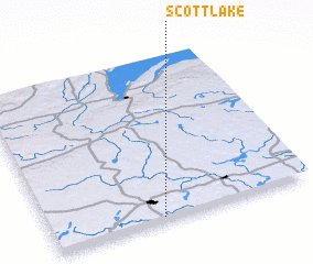 3d view of Scott Lake