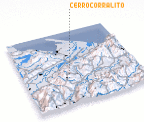 3d view of Cerro Corralito