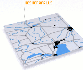 3d view of Keshena Falls