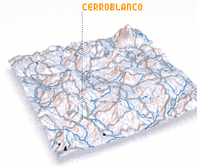 3d view of Cerro Blanco