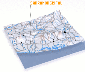 3d view of San Ramón Grifal