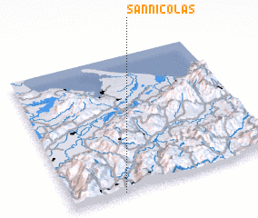 3d view of San Nicolás