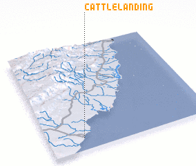 3d view of Cattle Landing