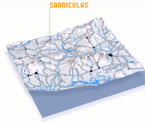 3d view of San Nicolás