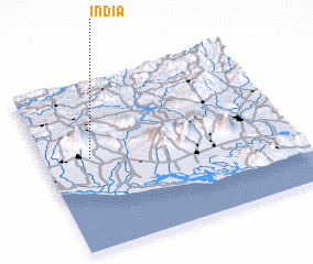 3d view of India