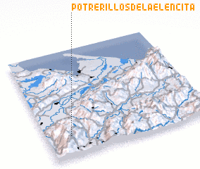 3d view of Potrerillos de La Elencita