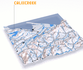 3d view of Cálix Creek