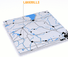 3d view of Lake Mills