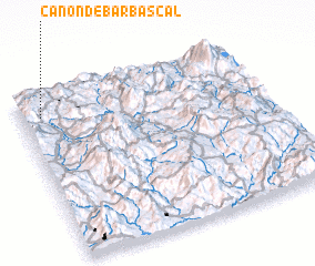 3d view of Cañón de Barbascal