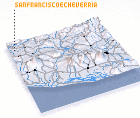 3d view of San Francisco Echeverría