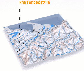 3d view of Montaña Patzún