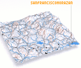 3d view of San Francisco Morazán