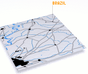 3d view of Brazil