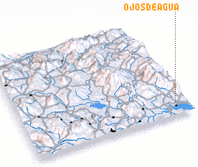 3d view of Ojos de Agua