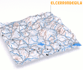 3d view of El Cerrón de Gila