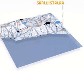 3d view of San Luis Talpa