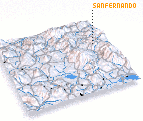 3d view of San Fernando