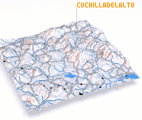 3d view of Cuchilla del Alto