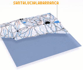 3d view of Santa Lucía La Barranca