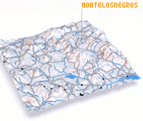 3d view of Monte Los Negros