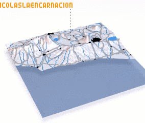 3d view of San Nicolás La Encarnación