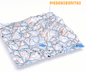 3d view of Piedras Bonitas