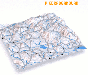3d view of Piedra de Amolar