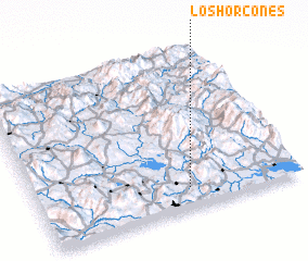 3d view of Los Horcones