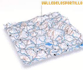 3d view of Valle de los Portillo