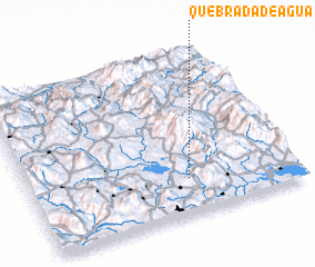 3d view of Quebrada de Agua