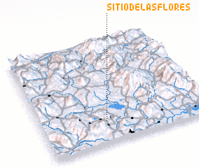 3d view of Sitio de Las Flores