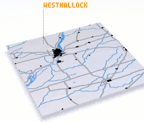 3d view of West Hallock