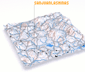 3d view of San Juan Las Minas