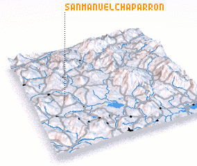 3d view of San Manuel Chaparrón