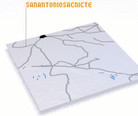 3d view of San Antonio Sacnicté