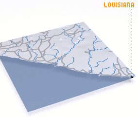 3d view of Louisiana
