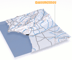 3d view of Ida Ou Mennou