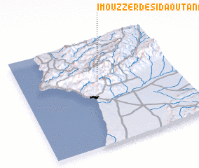 3d view of Imouzzer des Ida Ou Tanane