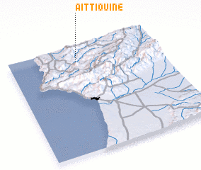 3d view of Aït Tiouine